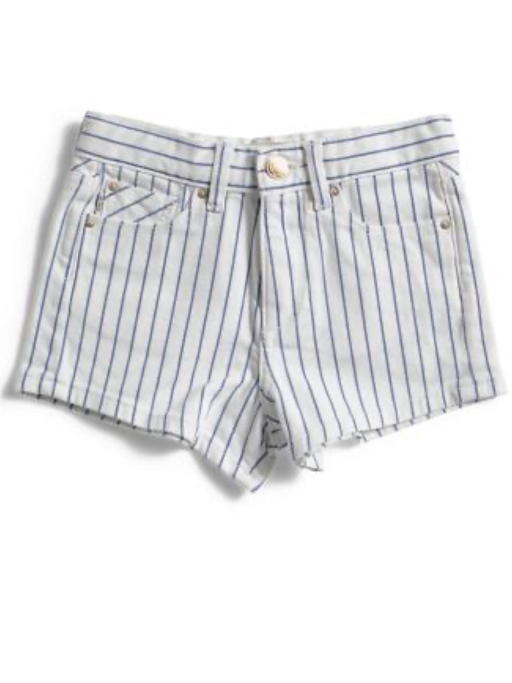DL1961 Girls Denim Nautical Stripe High Rise Lucy Shorts, girls Size 8, NWT🇺🇸❤️💙